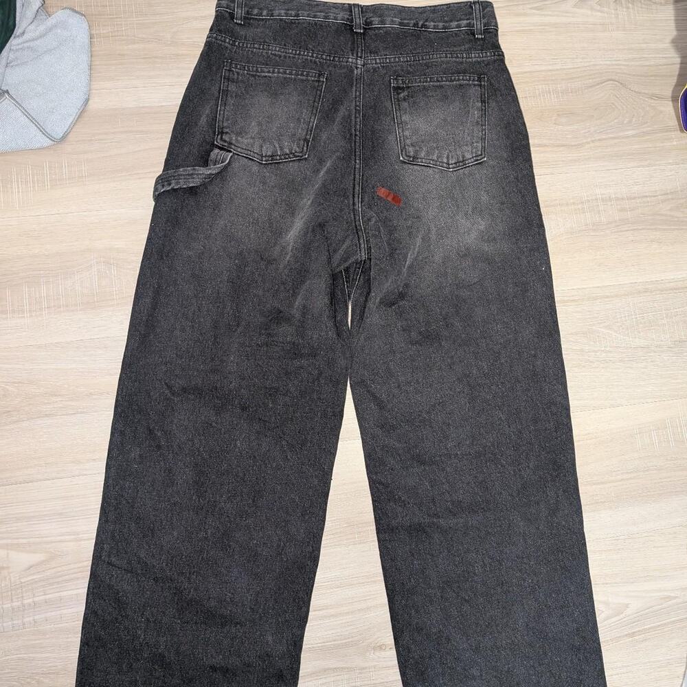 Gakkai Union Black Baggy Balloon Denim Jeans Brand New With Tags Size L